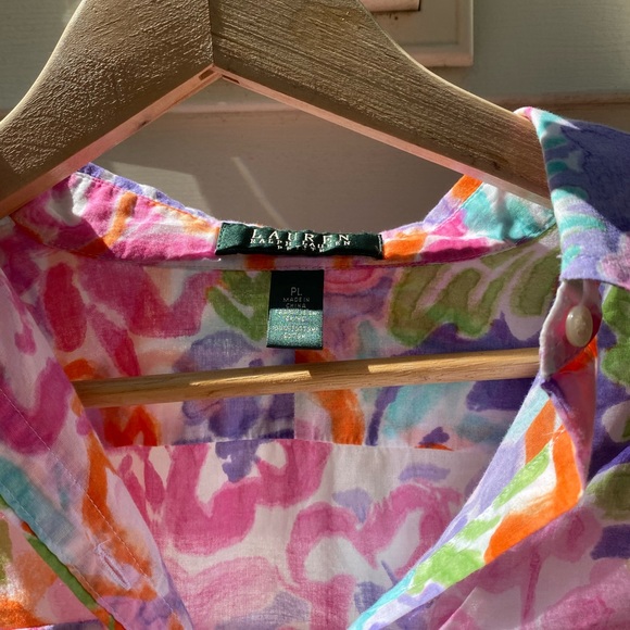 Ralph Lauren Floral Blouse petite large - Picture 5 of 8